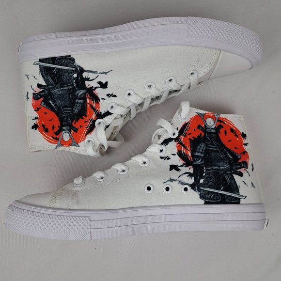 Raad Shop Samurai and Raven High Top Sneakers Unisex 7 mens 8.5 womens - Picture 3 of 16